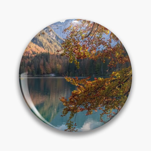 Item preview, Colorful autumn foliage at the alpine lake designed and sold by zakaz86.