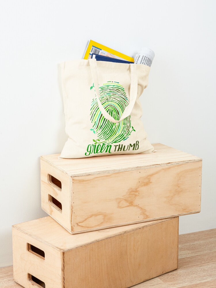 Thumbnail 4 of 5, Tote Bag, green thumb designed and sold by gtee.