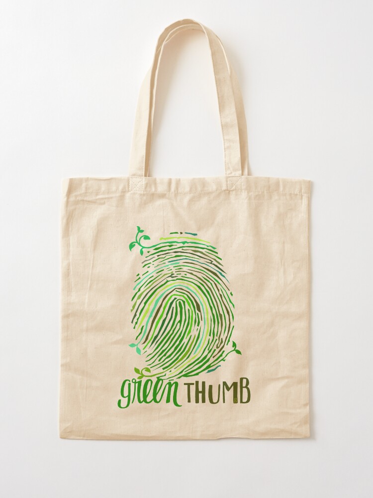 Thumbnail 2 of 5, Tote Bag, green thumb designed and sold by gtee.