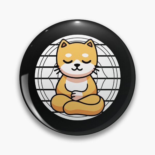 Item preview, Meditation cat meditation pillow mindfulness designed and sold by Nessshirts.