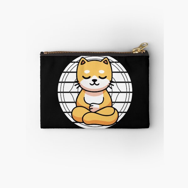 Item preview, Meditation cat meditation pillow mindfulness designed and sold by Nessshirts.