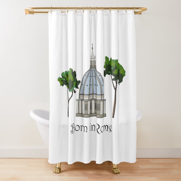 Born in Rome . St Peter's Basilica Shower Curtain