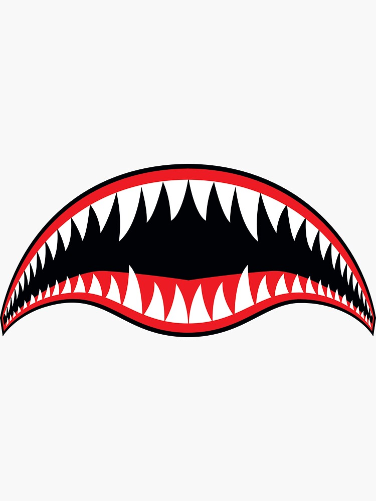 Ww Flying Tigers Shark Teeth Nose Art Sticker For Sale By Fixer