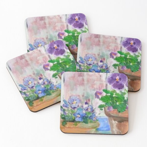 Item preview, Lilla stedmoderblomster. Purple pansies. designed and sold by Susanne Anker.