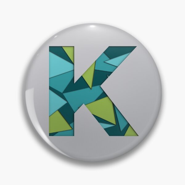 Item preview, Papercut Alphabet -  K - Green Blue designed and sold by AuroCreatives.