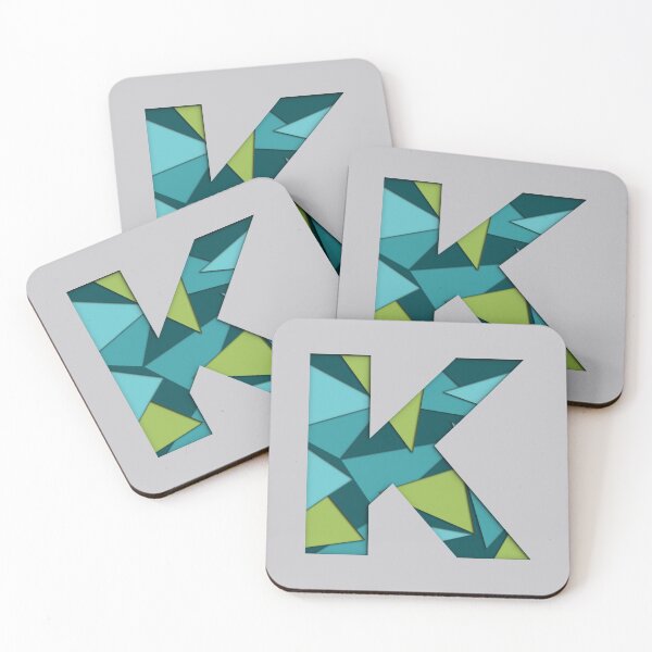 Item preview, Papercut Alphabet -  K - Green Blue designed and sold by AuroCreatives.