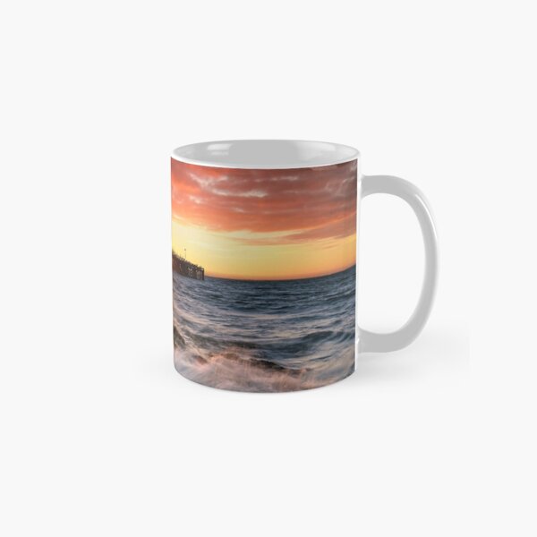 Old Totland Pier Sunset Classic Mug