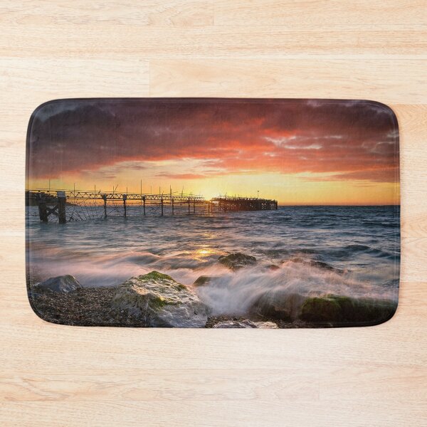 Item preview, Old Totland Pier Sunset designed and sold by manateevoyager.