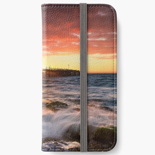 Old Totland Pier Sunset iPhone Wallet