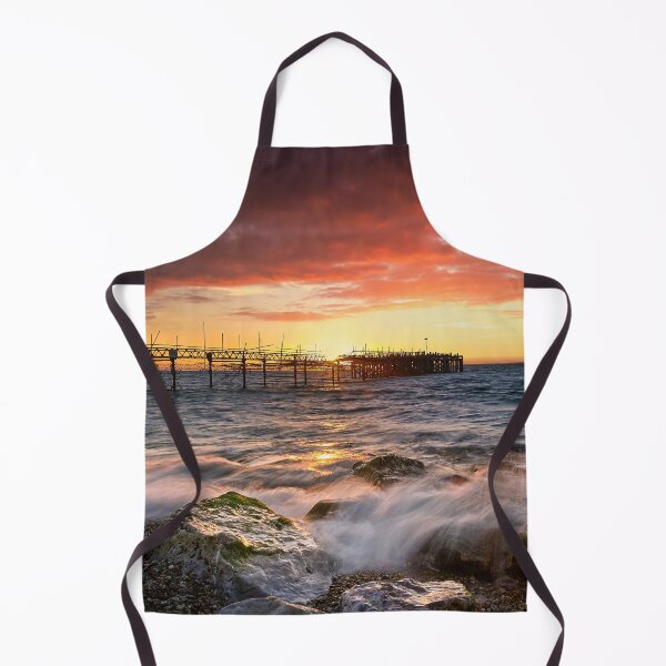 Item preview, Old Totland Pier Sunset designed and sold by manateevoyager.