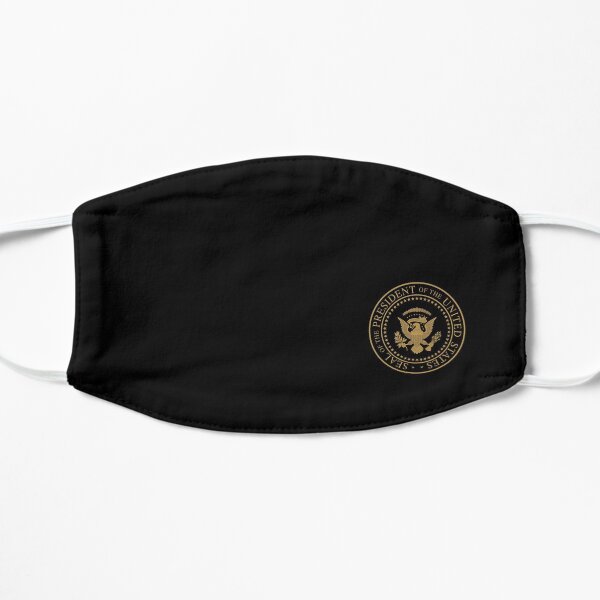 USA presidential seal black Flat Mask