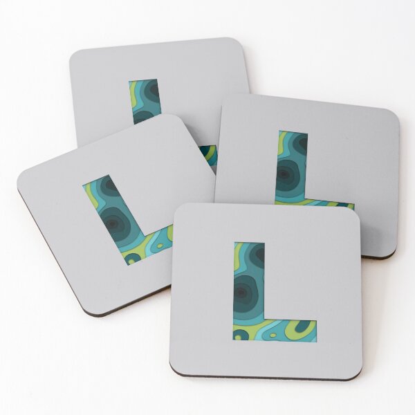 Item preview, Papercut Alphabet -  L - Green Blue designed and sold by AuroCreatives.