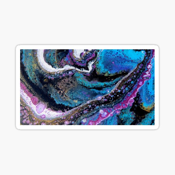 Acrylic Pour Abstract Merchandise Sticker