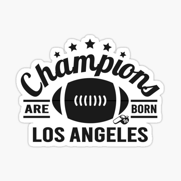 Item preview, Champions Are Born In Los Angeles , Football fans vintage gift designed and sold by lamjar-art.