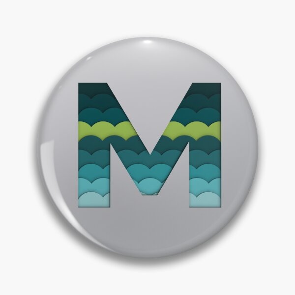 Item preview,  Papercut Alphabet -  M - Green Blue designed and sold by AuroCreatives.