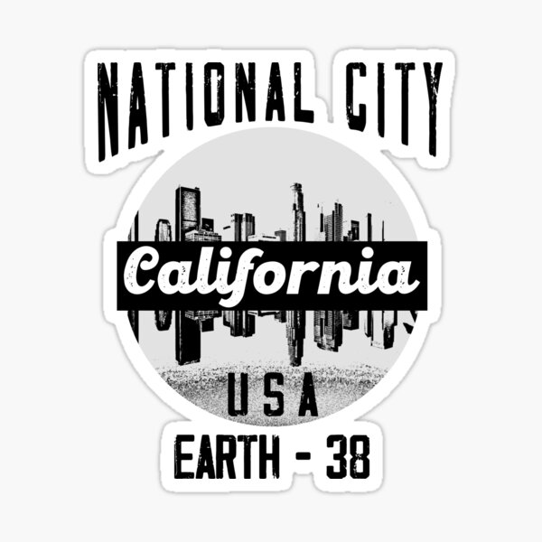 National City California Estados Unidos Tierra-38 Pegatina