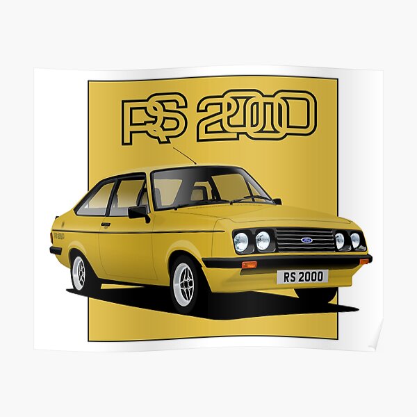 Ford Escort Mk2 Mexico RS2000  Novelty Drinks Coaster Birthday Gift *Yel S* 