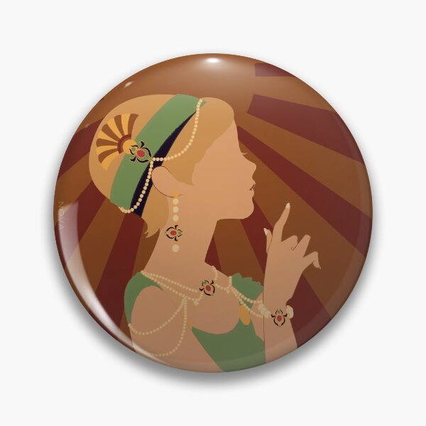 Scarabée du Nil en Egypte - Illustration Art Nouveau Badge