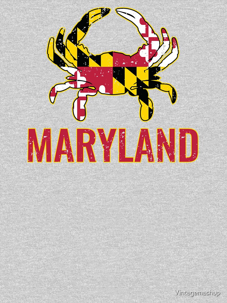 Maryland Flag, Maryland State Crab Flag by Vintagemashup