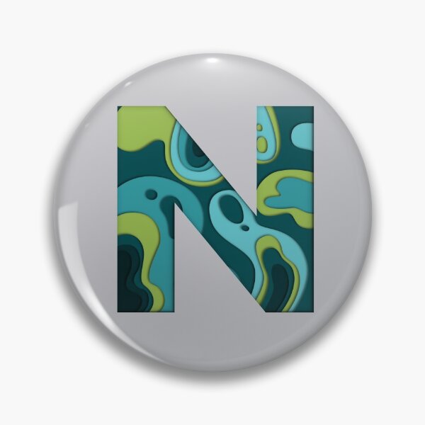 Item preview, Papercut Alphabet -  N - Green Blue designed and sold by AuroCreatives.