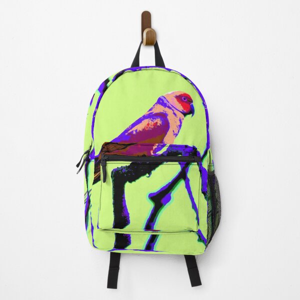 Item preview, Neons and Pastels Barbados Green Parrot_Rose-Ringed Parakeet_Green-Yellow Background designed and sold by StayCuztom.