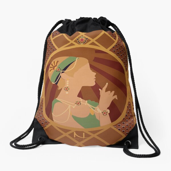 Scarabée du Nil en Egypte - Illustration Art Nouveau Sac à cordon