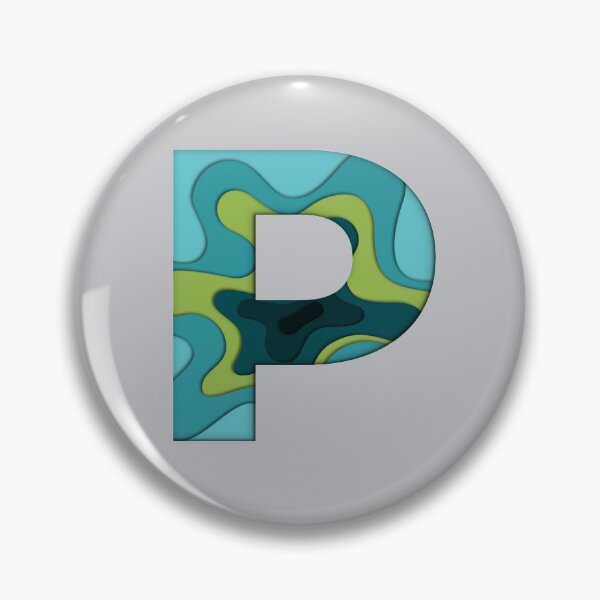 Item preview, Papercut Alphabet -  P - Green Blue designed and sold by AuroCreatives.