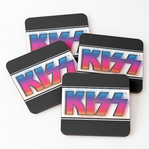 Item preview,  Kiss the band retro gradient glowing logo. designed and sold by Rajpramanik.