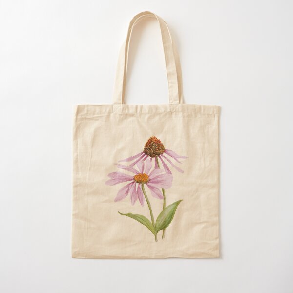 Echinacea Cotton Tote Bag