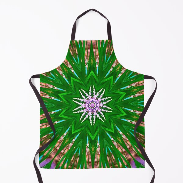 Item preview, 10 Pointed Star Nature Mandala with Green designed and sold by Sara Graham-Costain.