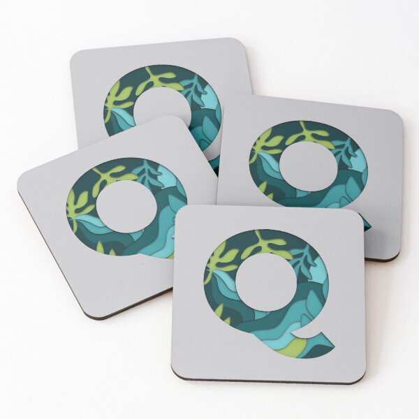 Item preview, Papercut Alphabet -  Q - Green Blue designed and sold by AuroCreatives.