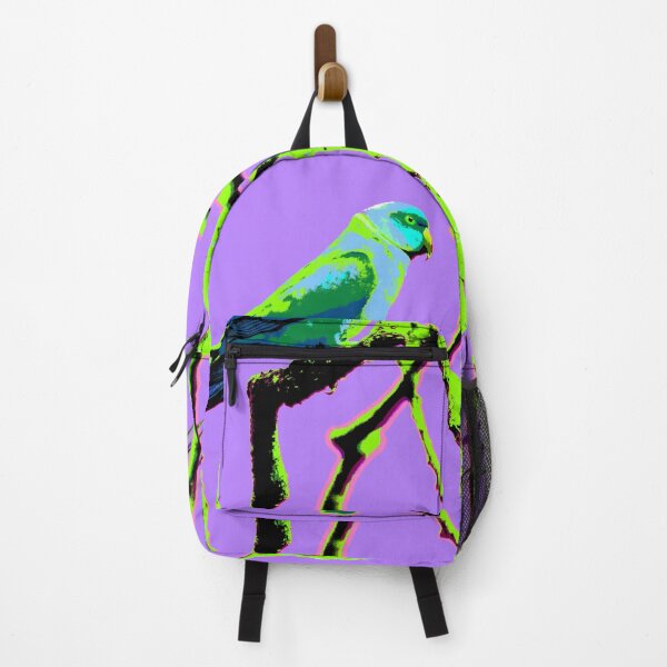 Item preview, Neons and Pastels Barbados Green Parrot_Rose-Ringed Parakeet_Amethyst Background designed and sold by StayCuztom.