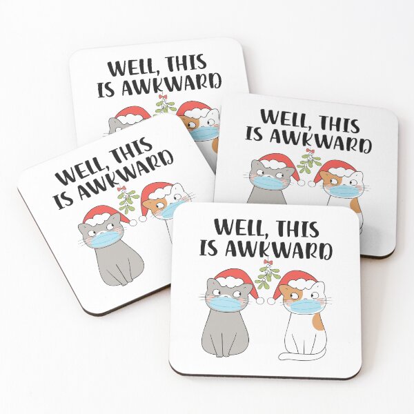 Item preview, Funny Socially Distanced Christmas Cat designed and sold by CrystalCrush.