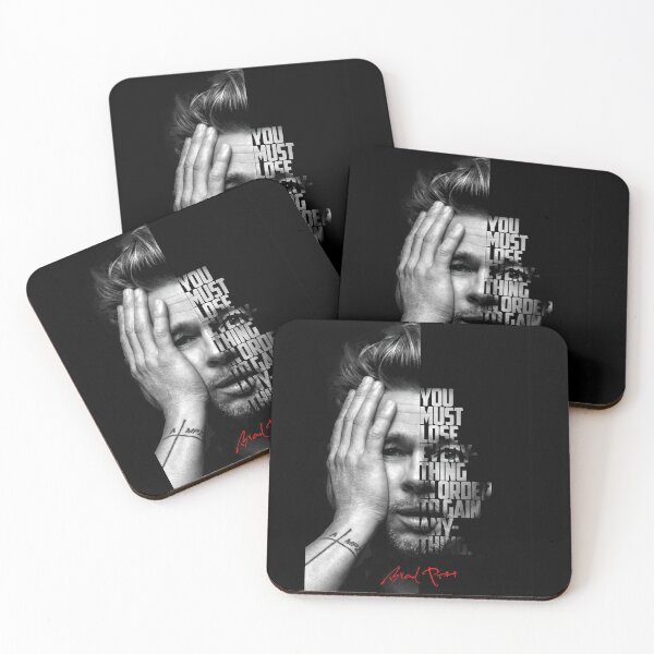 Item preview, Black and white Brad Pitt quote poster designed and sold by Enea Kelo.