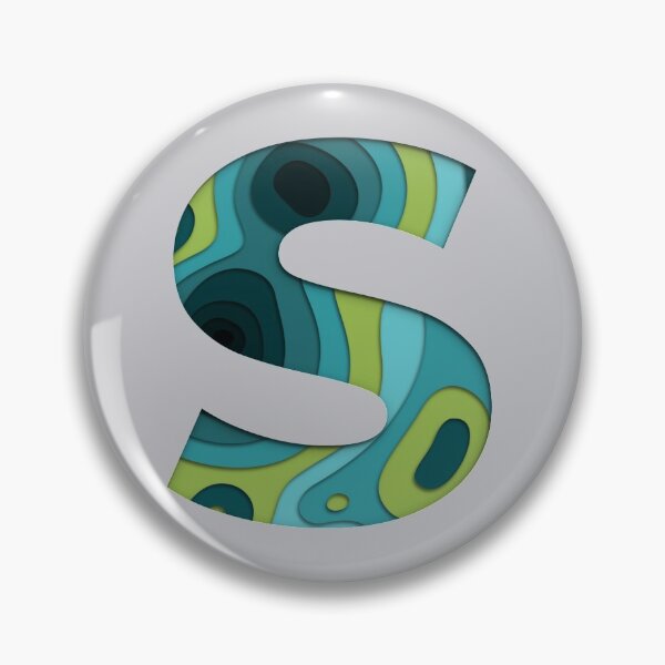 Item preview, Papercut Alphabet -  S - Green Blue designed and sold by AuroCreatives.