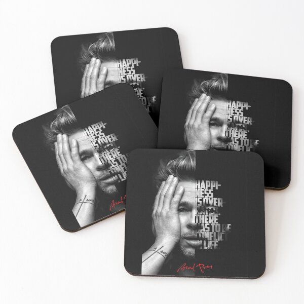 Item preview, Black and white Brad Pitt quote poster designed and sold by Enea Kelo.