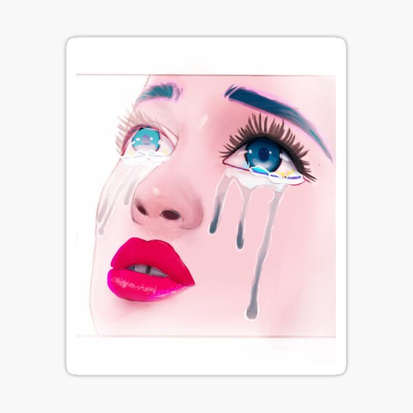 Anime Eyes Drawings Crying Asian Rectangle Stickers - CafePress