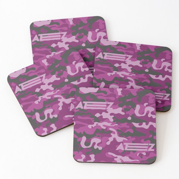 Item preview, ATEEZ Purple Grey CAMO Camouflage Army Print designed and sold by SugarSaint.
