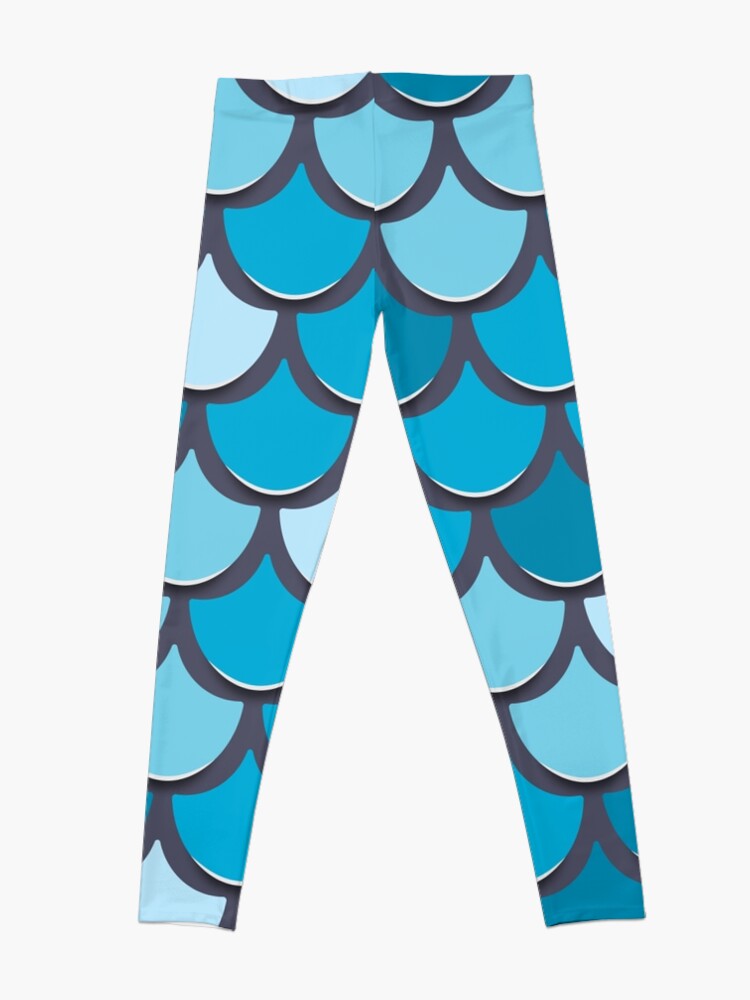 Discover Blue Scaly Pattern Leggings