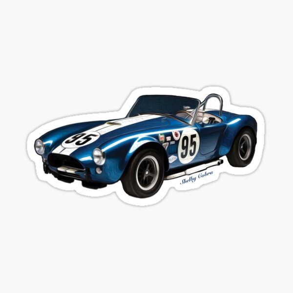 AC Cobra Blue Race Car Wall Sticker WS-41359