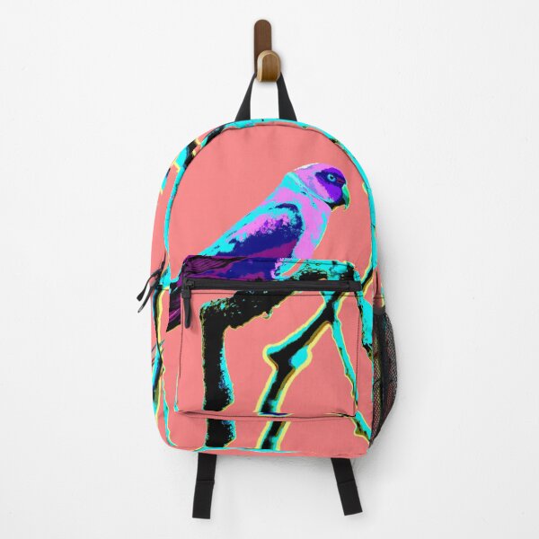 Item preview, Neons and Pastels Barbados Green Parrot_Rose-Ringed Parakeet_Coral Background designed and sold by StayCuztom.
