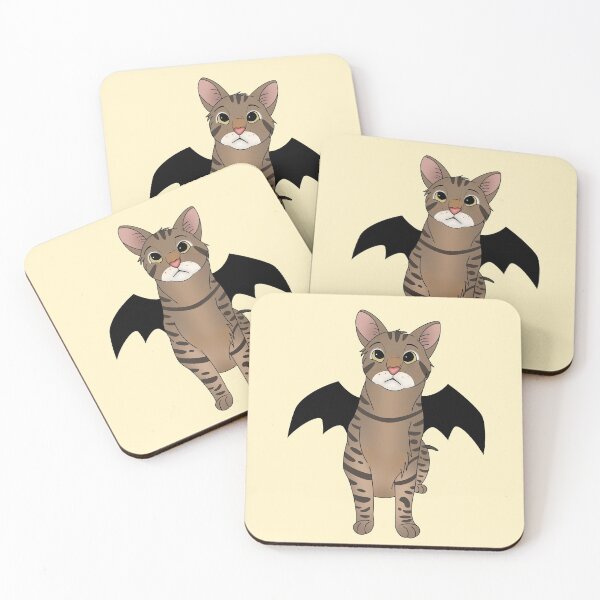 Item preview, Cartoony Cat with Bat Wings Design designed and sold by pawtraitdreams.