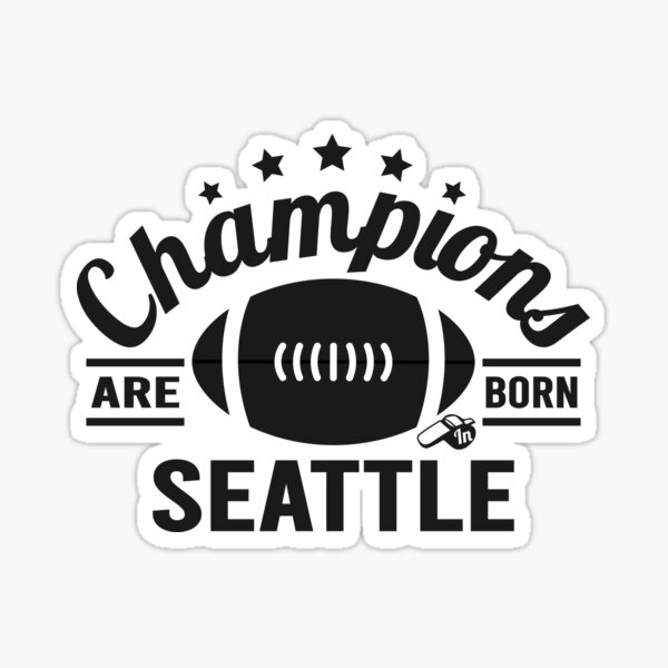 Item preview, Champions Are Born In Seattle , Football fans vintage gift designed and sold by lamjar-art.