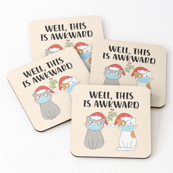 Item preview, Funny Socially Distanced Christmas Cat designed and sold by CrystalCrush.