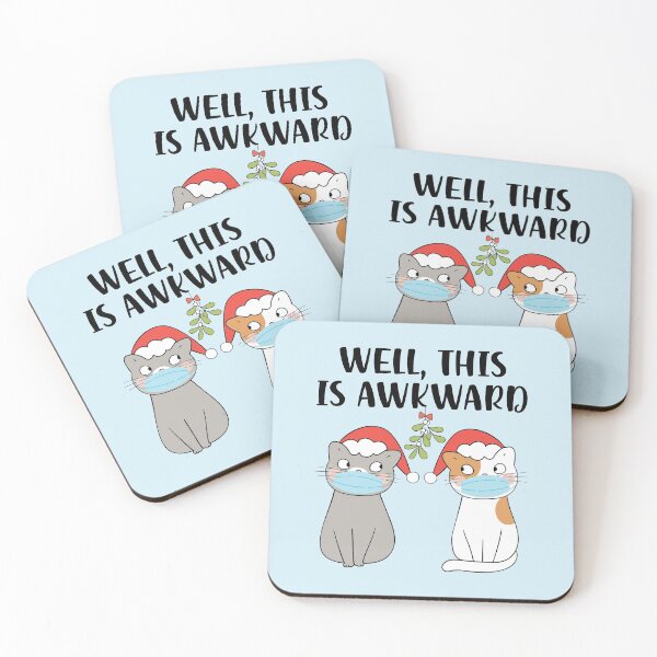 Item preview, Funny Socially Distanced Christmas Cat designed and sold by CrystalCrush.