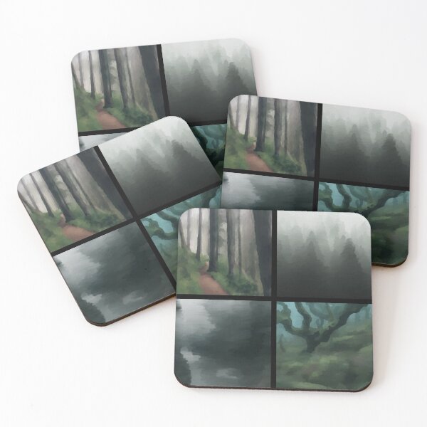 Item preview, Calming Abstract Watercolor Forest Scenes designed and sold by gobbieshoppe.