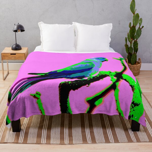 Item preview, Neons and Pastels Barbados Green Parrot_Rose-Ringed Parakeet_Ultra Pink Background designed and sold by StayCuztom.