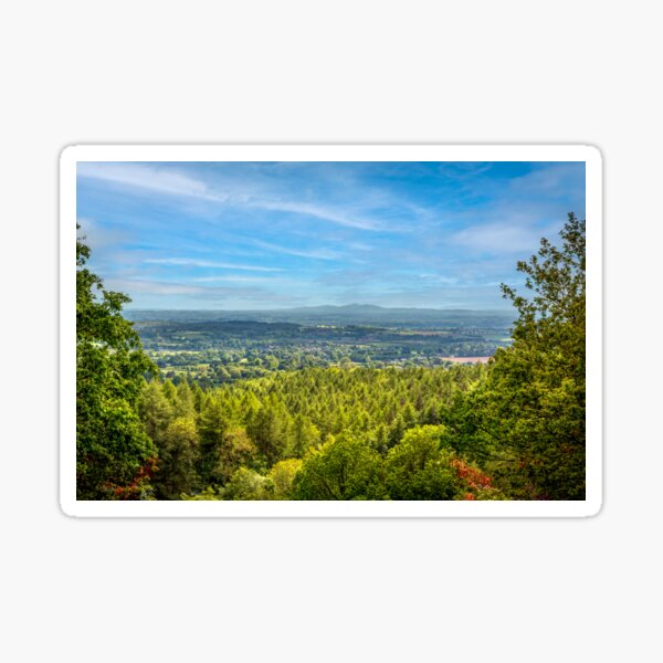 Malvern View From Clent Hills Sticker