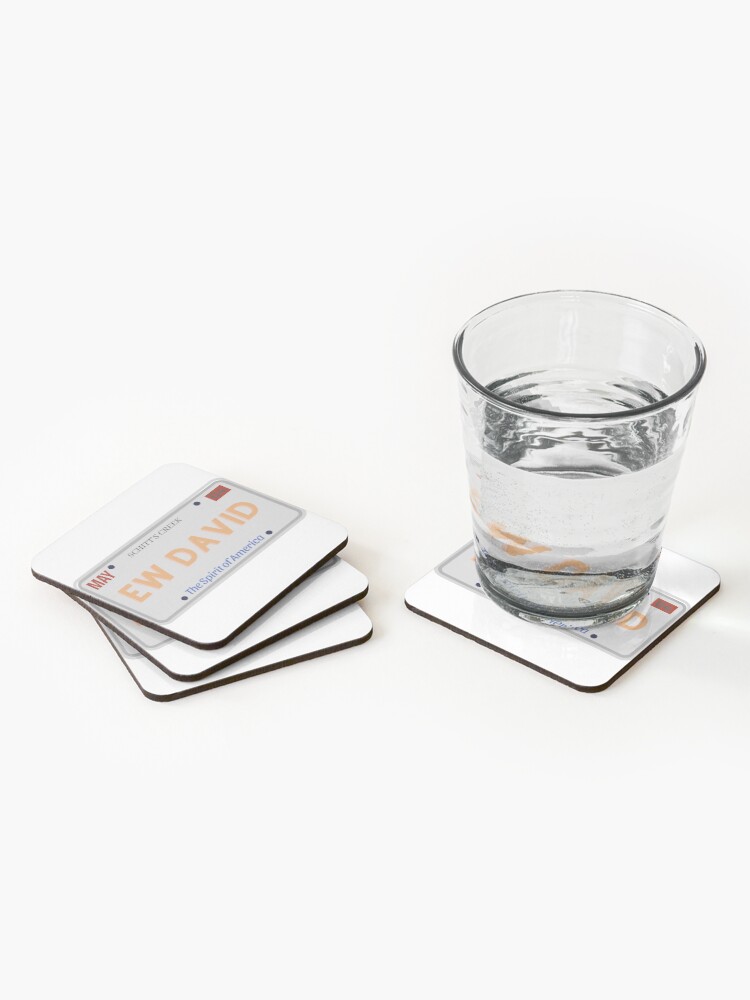 Alternate view of Ew David License Plate Schitt's Creek Coasters (Set of 4)