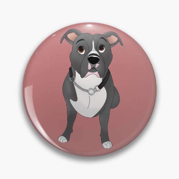 Item preview, Cartoony Black and White Pitbull Design designed and sold by pawtraitdreams.